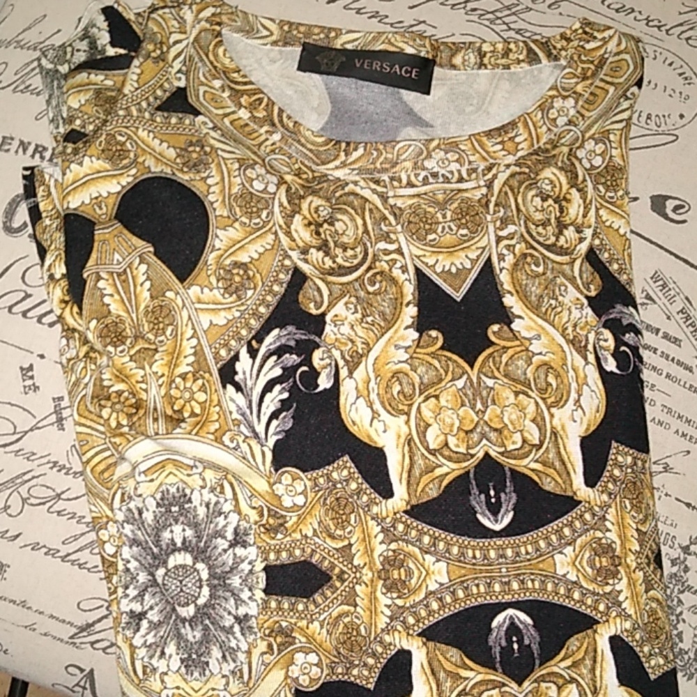 Versace long sleeve shirt dressed then material